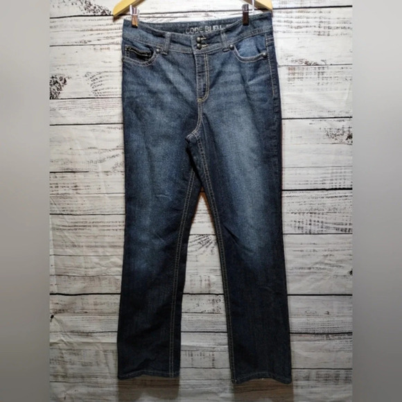 Code Bleu Annette Jeans size‎ 12 Dark Wash Modern Rise Bootcut Jeans - Picture 1 of 12